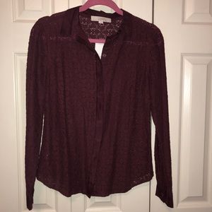 LOFT Lacey button down, NWT